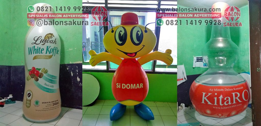 balon botol dan balon karakter